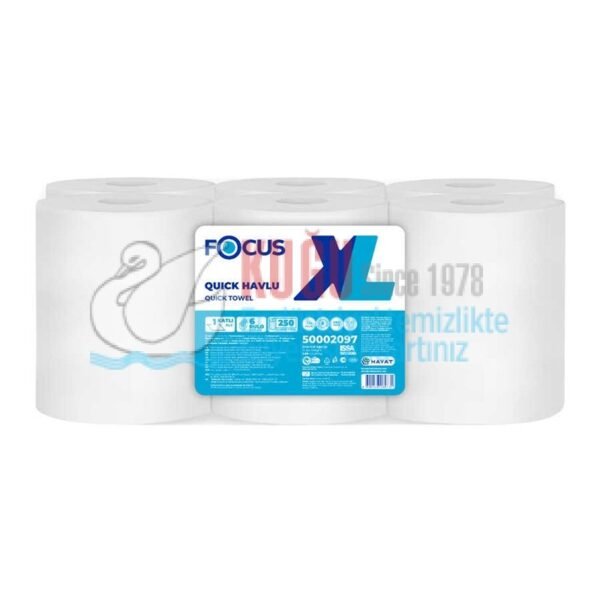 50002097 Focus Xl Quick Tek Katlı Fotoselli Havlu 250 Metrelik 6 Rulo  9,86 Kg (1 Rulo 250 Metre - Koli İçi 6 Rulo) - Görsel 2