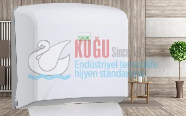 Z Katlı Kağıt Havlu Dispenseri Maks. Kağıt Genişliği 22 cm (Beyaz) K2 - Görsel 1