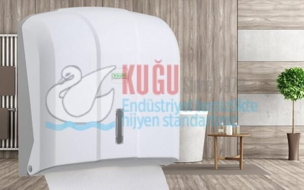 Z Katlı Kağıt Havlu Dispenseri Kapasite 300 Havlu (Beyaz) KH300 - Görsel 1