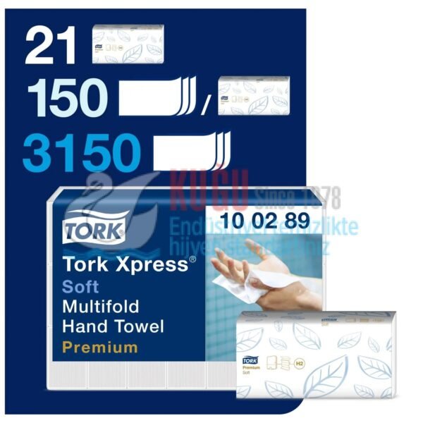 KT-100289 Tork Xpress® Ekstra Yumuşak Çok Katlı El Havlusu Premium (1 Paket 150 Adet-Koli İçi 21 Paket) - Görsel 3