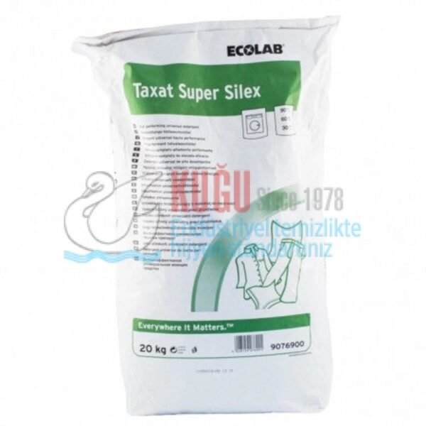 10308 Ecolab Taxat Super Silex Enzim bazlı, Ağartıcılı, Optik Parlatıcı İçeren Komple Yıkama Deterjanı 20 KG - Görsel 1