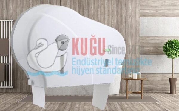 Double Mini Jumbo Tuvalet Kağıdı Dispenseri (Beyaz) DMJ1 - Görsel 1