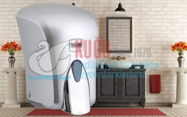 Sıvı Sabun Dispenseri 1000 ml (Krom) S6C - Görsel 1
