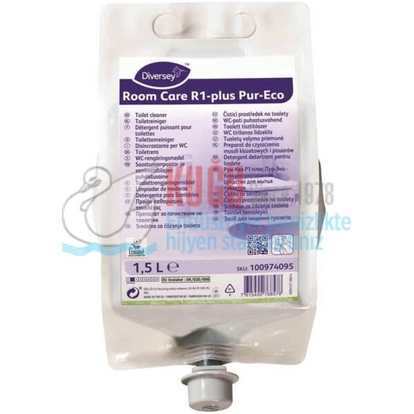 100974095 Diversey Room Care R1 Plus Pur Eco Ekolojik Wc Temizleyici Konsantre 1,5 LT - Görsel 1
