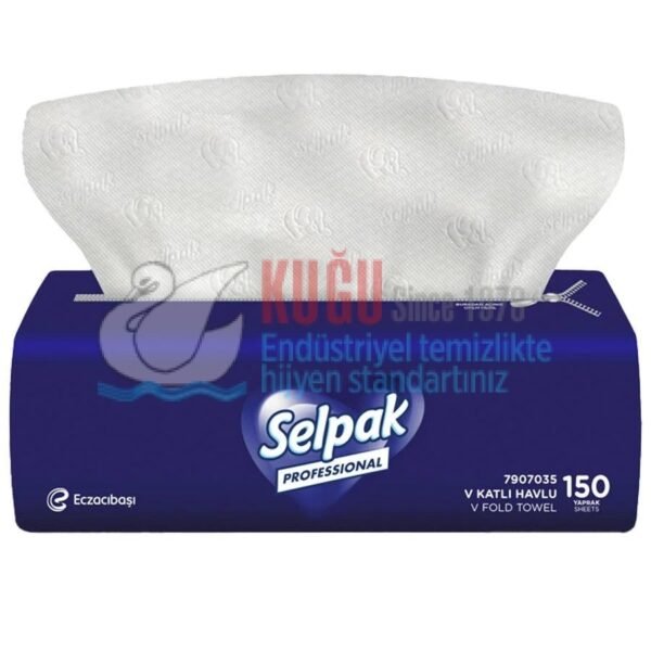 7907035 SELPAK PROFESSIONAL PREMIUM KAĞIT V KATLI HAVLU 150 Lİ (KOLİ=150 Lİ x 15 PK ) - Görsel 1