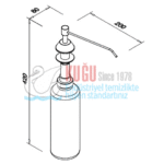 2683 1000 ML Ankastre Sıvı Sabun Dispenseri - Görsel 4