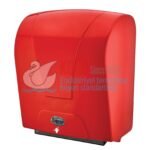 5388 Kırmızı Renk Sensörlü Elektrikli ve Pilli Otomatik Hareketli 21 Cm Havlu Dispanseri