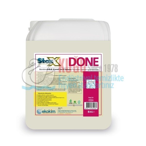 stox-done-nemlendirici-kremli-si-1.jpg 4650257 Stox Done H-704 Nemlendirilicili Kremli Sıvı El Sabunu 5 LT - Görsel 1