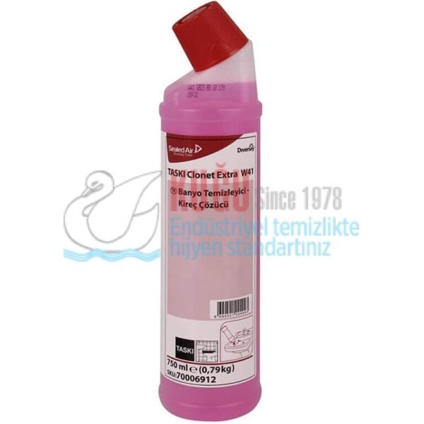70024840 Diversey Taski Clonet Extra W41 Kireç Çözücü ve Banyo Temizleyici 750 ml - Görsel 1