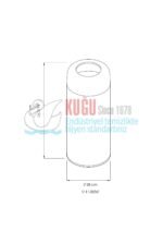 2726 40 LT Yuvarlak Bombe Kapak Açık Tip Çemberli Paslanmaz Çelik Çöp Kovası - Görsel 2