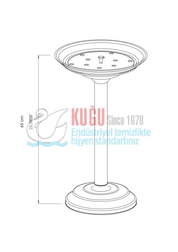 2731 Salon Tip 430 S.S. Paslanmaz Çelik Küllük - Görsel 2