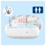 KT-682000 Tork SmartOne Twin T9 Sistem Beyaz Çiftli Mini Cimri İçten Çekmeli Yedek Bekletmeli WC Tuvalet Kağıdı - Görsel 4