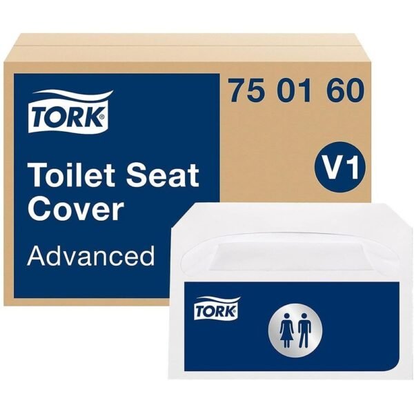 KT-750160 Tork V1 Sistem Klozet Kapak Örtüsü (1 Paket 250 Adet-Koli İçi 20 Paket) - Görsel 3