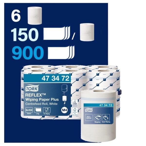 KT-473472 Tork Reflex™ M4 Sistem 2 Katlı Endüstriyel Havlu Kâğıt Plus (151 Metre 1 Rulo-Koli İçi 6 Rulo) - Görsel 2