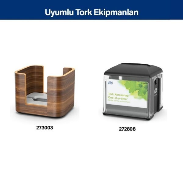 KT-17840 Tork N10 Sistem Xpressnap Snack® Beyaz Dispenser Peçete (1 Paket 225 Adet-Koli İçi 40 Paket) - Görsel 11