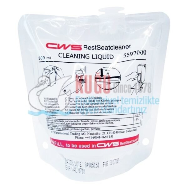 597000 Cws Best Seat Cleaner 300 ML Klozet Kapak Dezenfektanı (1 Poşet 300 ML-1 Koli 12 Adet) - Görsel 1