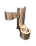 SBL-003 316 S.S. Satine Paslanmaz Çelik Gövdeli 3 Bölmeli Arıtmalı Dış Mekan Su Sebili - Görsel 2