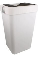 529100010001-W Carpex Optima Serisi Üstten Açılır Kapanır Kapakli 40 litre İç Hacimli Beyaz Renk Çöp Kovası - Görsel 2