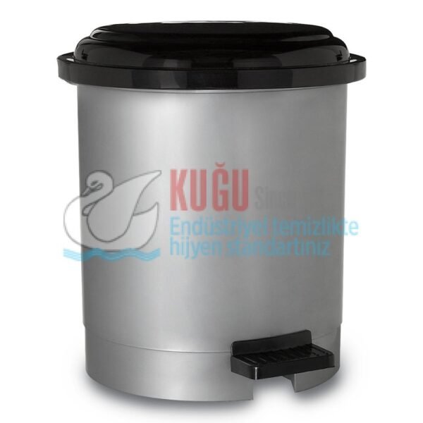 KGD-20112YG-40 40 LİTRE GRİ-SİYAH RENK PLASTİK PEDALLI ÇÖP KOVASI