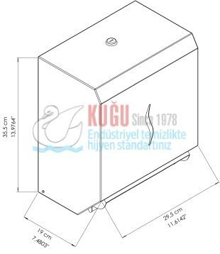 Second image of 2613 304 KALİTE PASLANMAZ ÇELİK BEYAZ FOTOSELLİ Elektrikli ve Pilli 21 CM KAĞIT HAVLULUK