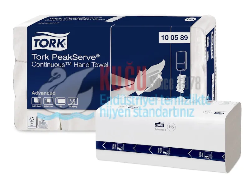 KT-100589 Tork H5 Sistem PeakServe® Continuous™ Havlu Kağıt (1 Paket 270 Adet-Koli İçi 12 Paket)