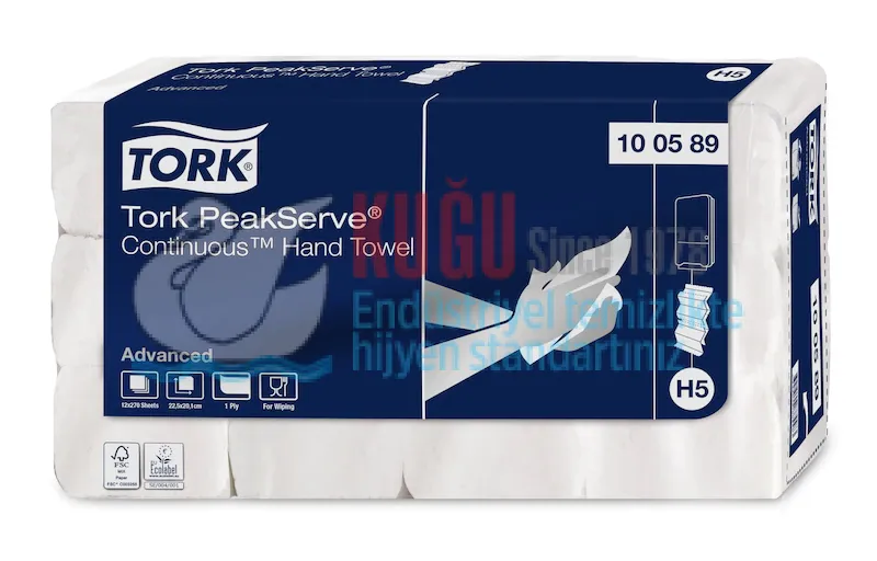 Second image of KT-100589 Tork H5 Sistem PeakServe® Continuous™ Havlu Kağıt (1 Paket 270 Adet-Koli İçi 12 Paket)