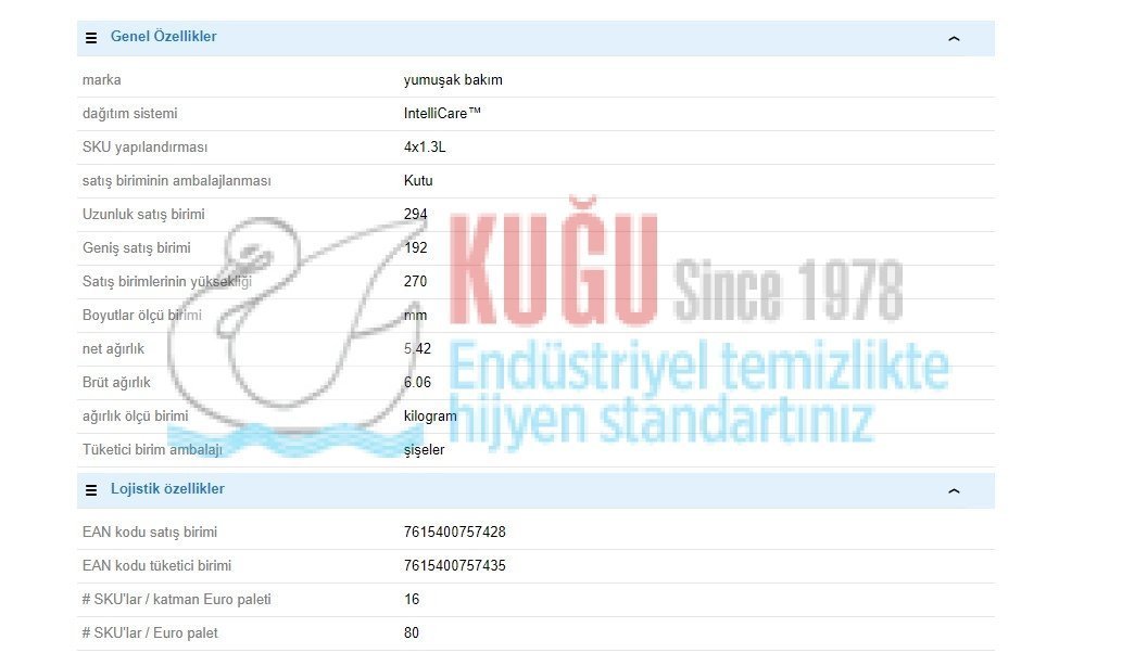Second image of 100938558 Soft Care Çok Amaçlı 4x1,3 L - Ferah kokulu hafif el sabunu