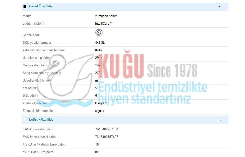 Second image of 100938651 Soft Care Sensitive 4x1,3L - Hafif sıvı el sabunu