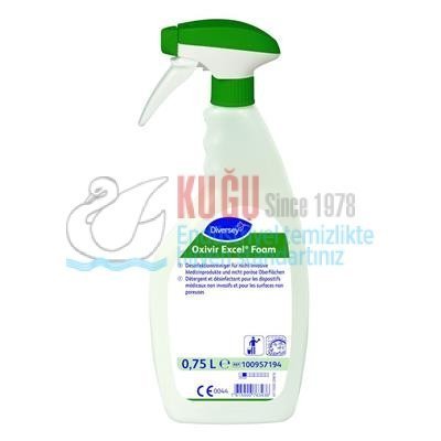 70024281 Diversey Oxivir Excel CE Foam 6x0.75L - non-invaziv tıbbi cihazlar ve gözeneksiz yüzeyler için dezenfektan temizleyici