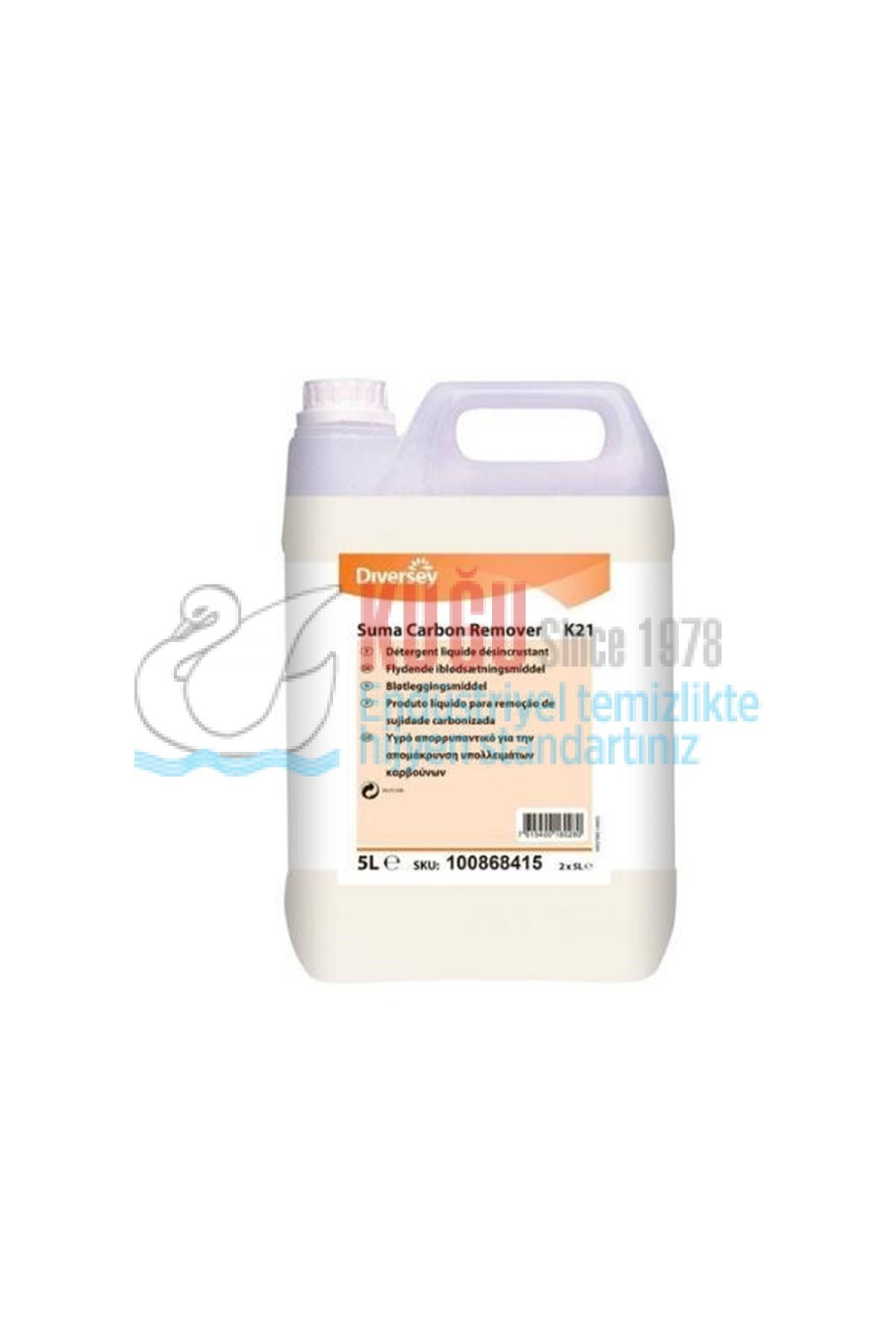 101101412 Diversey Suma Carbon Remover K21 Plus 5 Litre Karbonize kirler için bastırma ürünü - Soğuk sistem