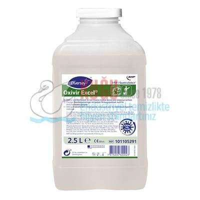 70024277 Diversey Oxivir Excel 5LT - Non-invaziv tıbbi cihazlar ve gözeneksiz, sert yüzeyler için temizleyici ve dezenfektan