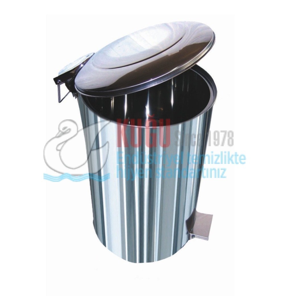 1034 430 S.S. Paslanmaz Çelik 70 LT Pedallı ÇÖP KOVASI