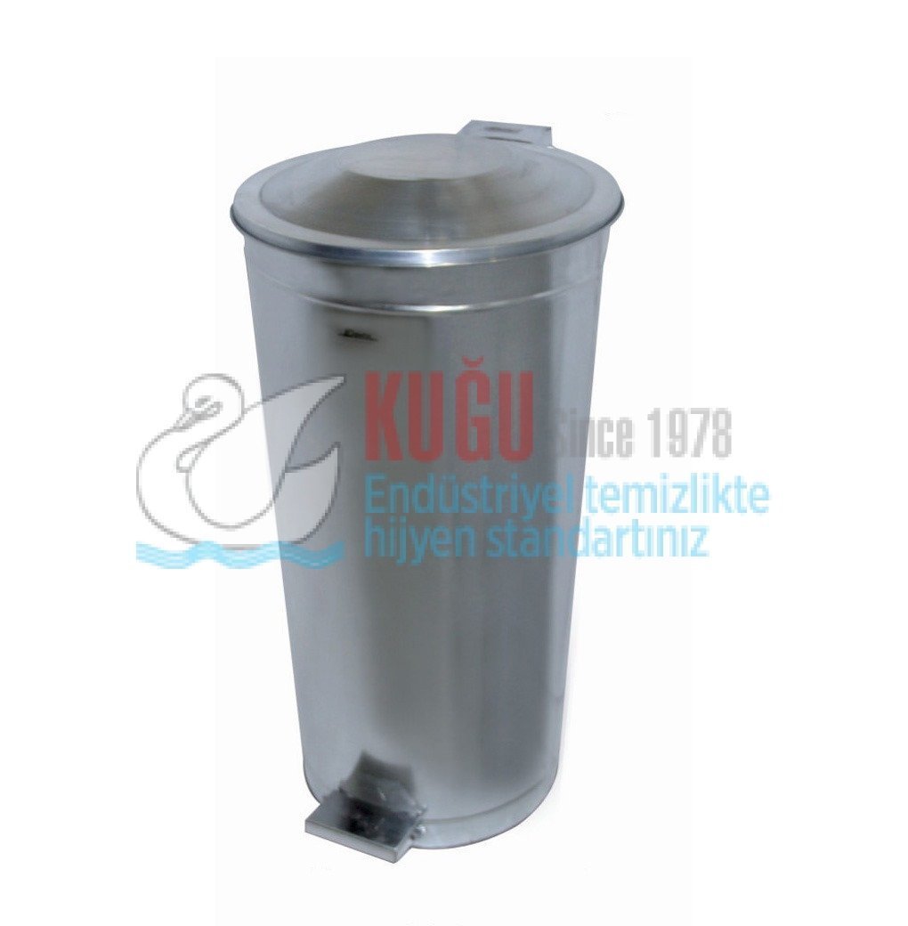 1067 70 LT GALVANİZ Metal Pedallı ÇÖP KOVASI