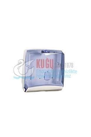 Second image of KGB-11270 Şeffaf Mavi 300'lü Z Katlama Kağıt Havlu Banyo ve Mutfak Dispanseri Aparatı