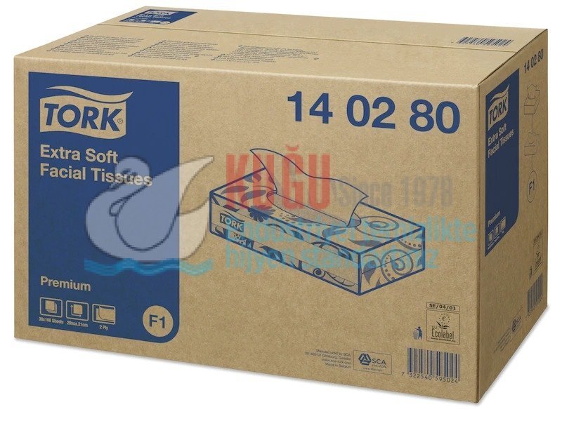 Second image of KT-140280 Tork Ekstra Yumuşak Kutu Mendil Premium