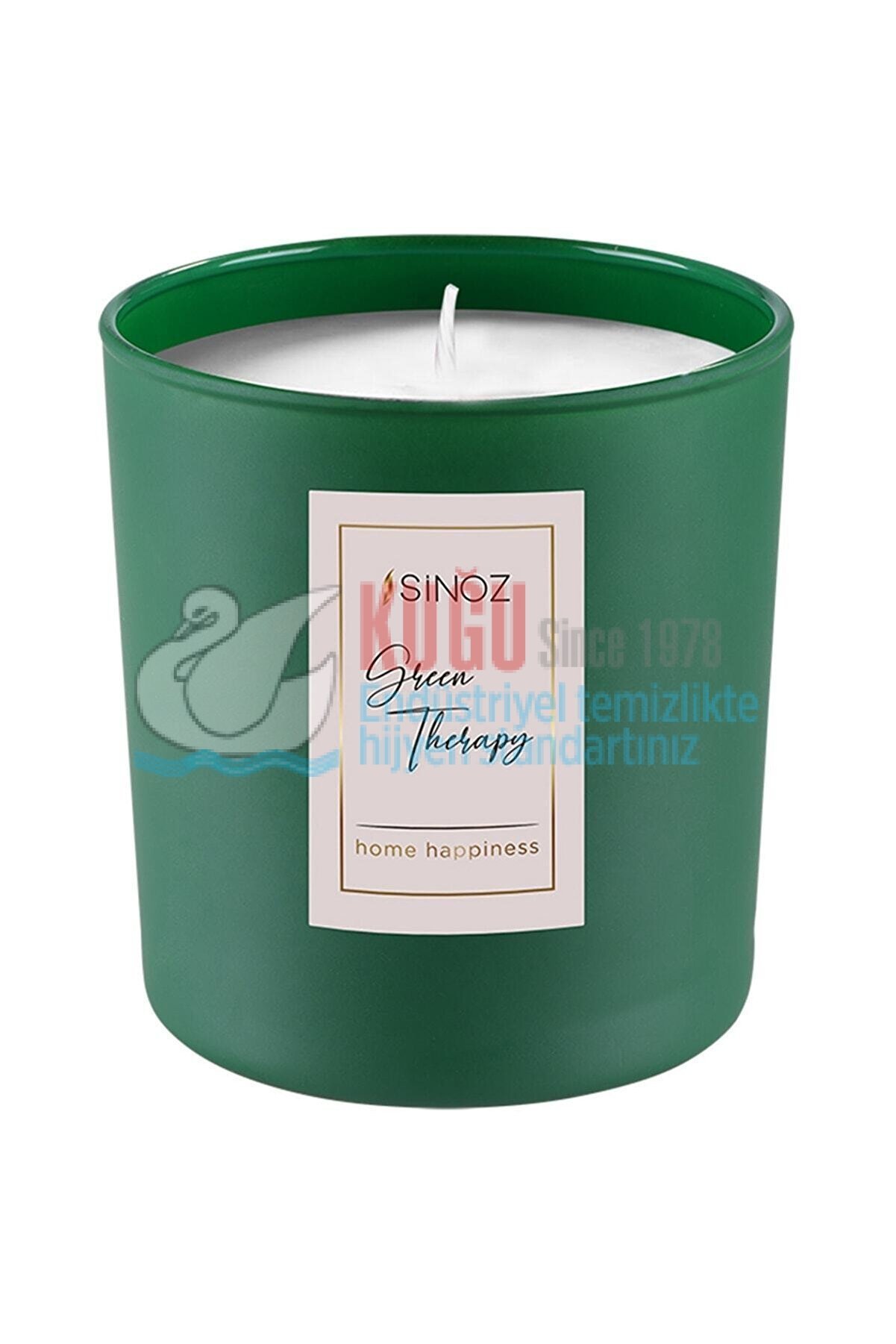 Second image of SNZ-ST7008 Sinoz Green Therapy Bergamot ve Zambak Kokulu 200 Gr Mum (Özel Yeşil Cam Ambalajında)