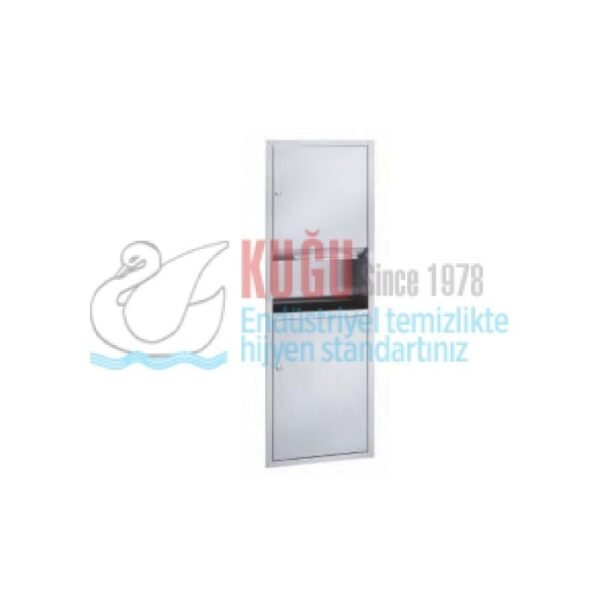 KGNK-304235300 304 Kalite Saten Paslanmaz Çelik Sıva Altı Z Katlamalı Çöp Kovalı Kombine Dolap Sistemi