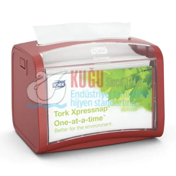 KT-272612 Tork Xpressnap® Kırmızı Masa Üstü Peçete Dispenseri