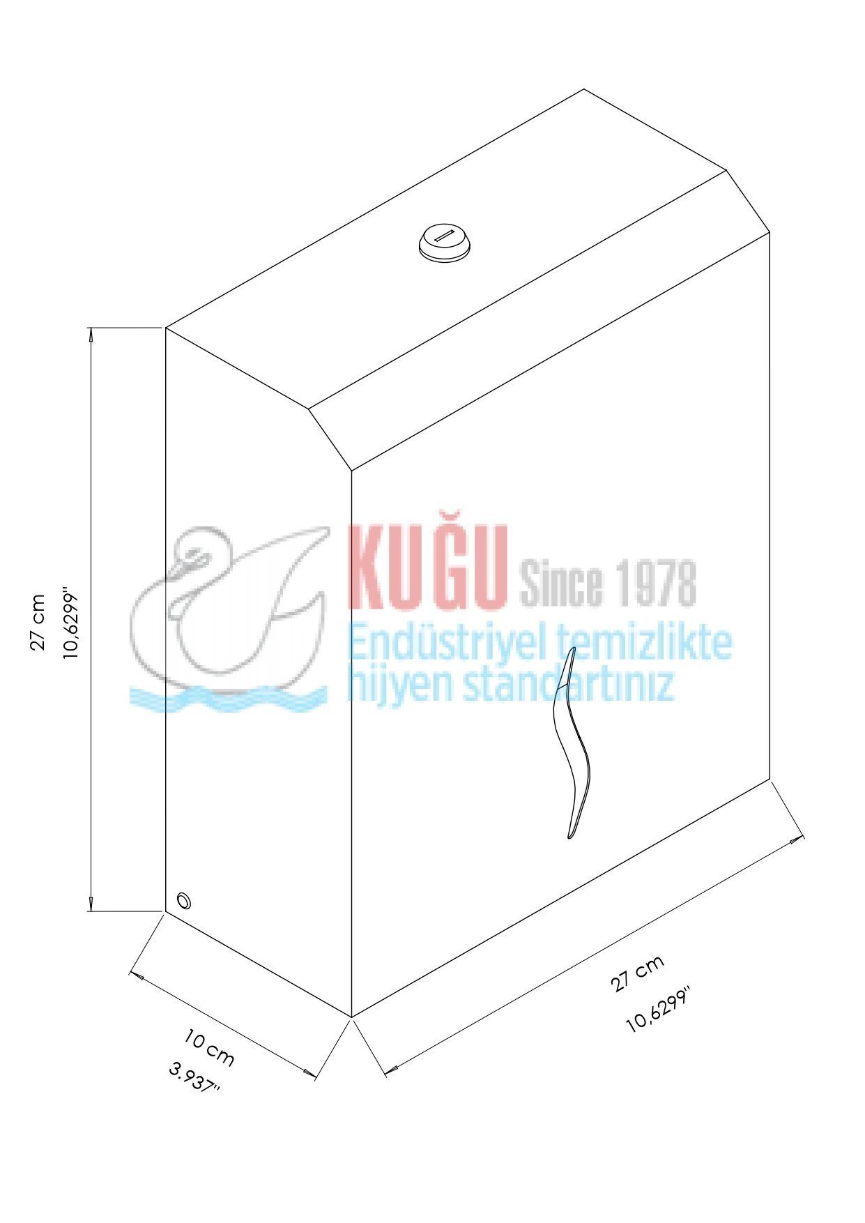 Second image of 2638 Beyaz Renk Çelik 300’lü Z Katlama El Havlusu Aparatı