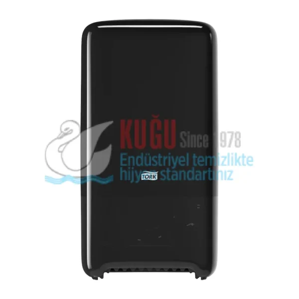 KT-557508 Tork Siyah T6 Sistem İkiz Yedek Bekletmeli Çift Rulo Orta Boy WC Tuvalet Kâğıdı Dispenseri