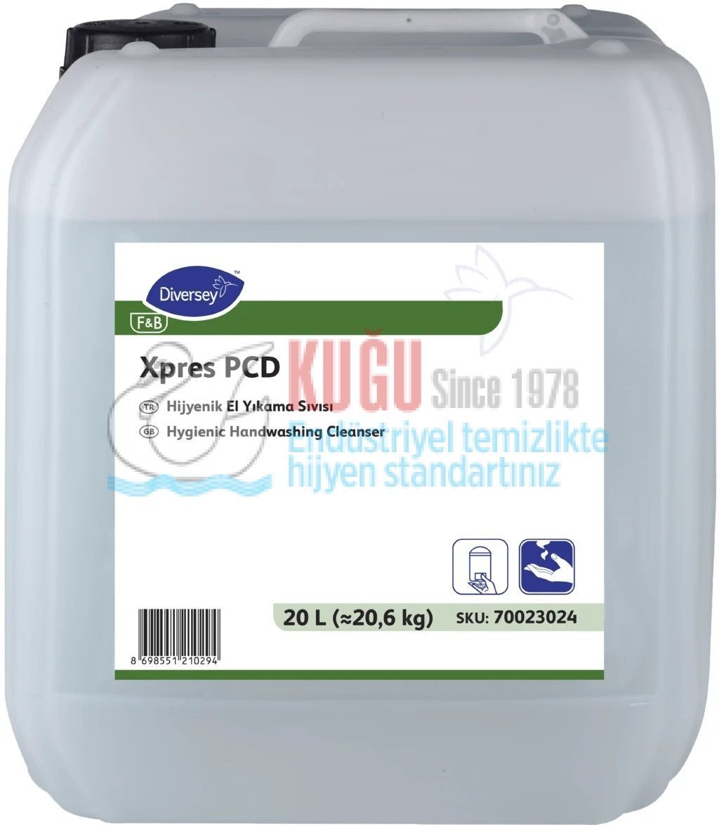 70023024 Diversey Xpres PCD 20L Parfümsüz ve Kokusuz El Yıkama Sıvısı