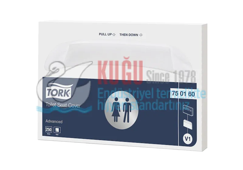 KT-750160 Tork V1 Sistem Klozet Kapak Örtüsü (1 Paket 250 Adet-Koli İçi 20 Paket)