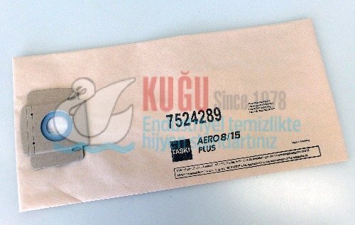 7524289 TASKI AERO 8/15 filtre kağıdı torbaları 10 adet