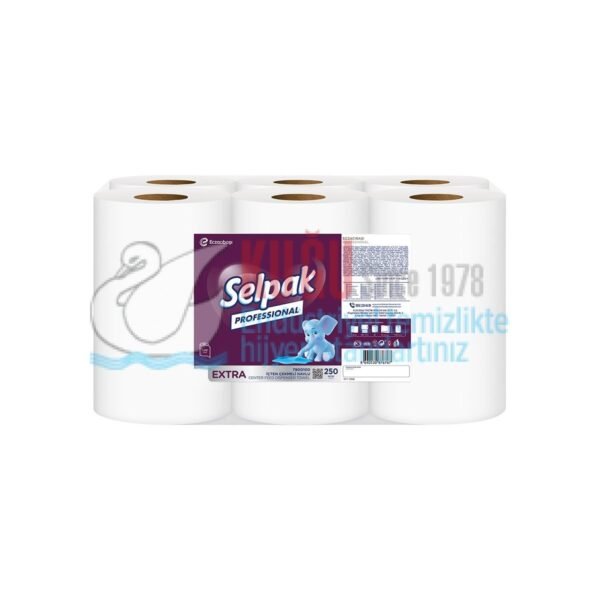KGE-7900100 Selpak Professional Extra 250 Mt 6'lı İçten Çekmeli El Havlusu