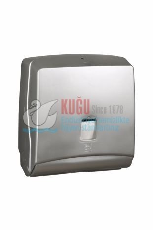 KGB-19285 Gümüş Renk 300'lü Z Katlama Kağıt Havlu Banyo ve Mutfak Dispanseri Aparatı