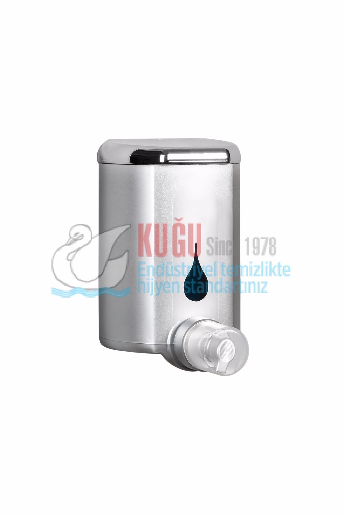 KGB-19286 Gümüş Krom 1400 ML KÖPÜK SABUN Banyo ve Mutfak Sabunluk DİSPANSER APARATI