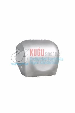KGB-19310 Gümüş Renk Manuel Yatay 21 Cm Makine Kağıt Havlusu Banyo ve Mutfak Dispanseri Aparatı