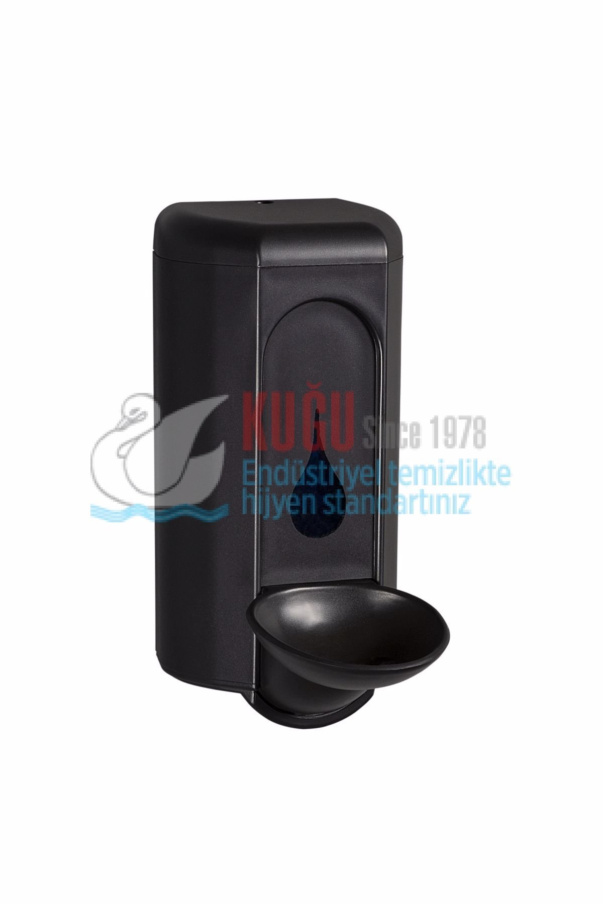 KGB-19411 Siyah 600 ML Dirsek Temaslı SIVI SABUN ve DEZENFEKTAN Banyo ve Mutfak Sabunluk APARATI