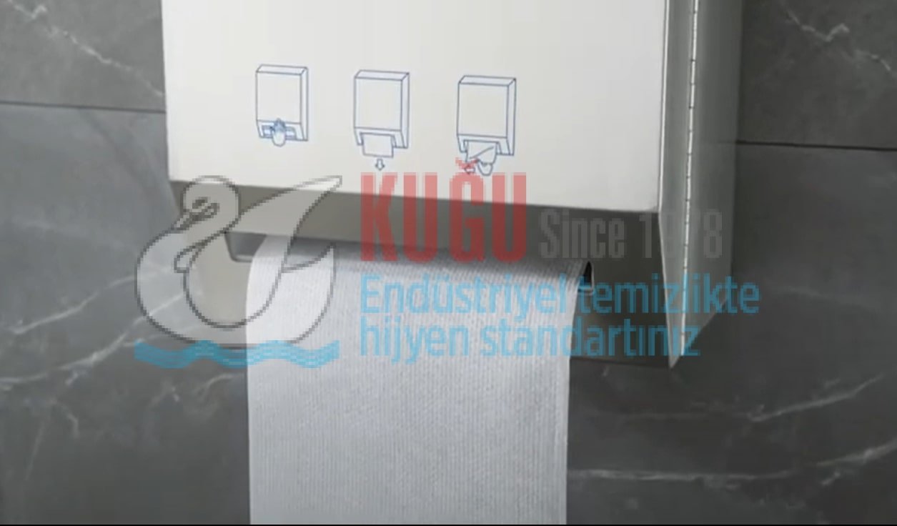 Second image of 8025 304 KALİTE PASLANMAZ ÇELİK FOTOSELLİ HAREKETLİ Elektrikli ve Pilli SENSÖRLÜ 21 CM KAĞIT HAVLU MAKİNESİ