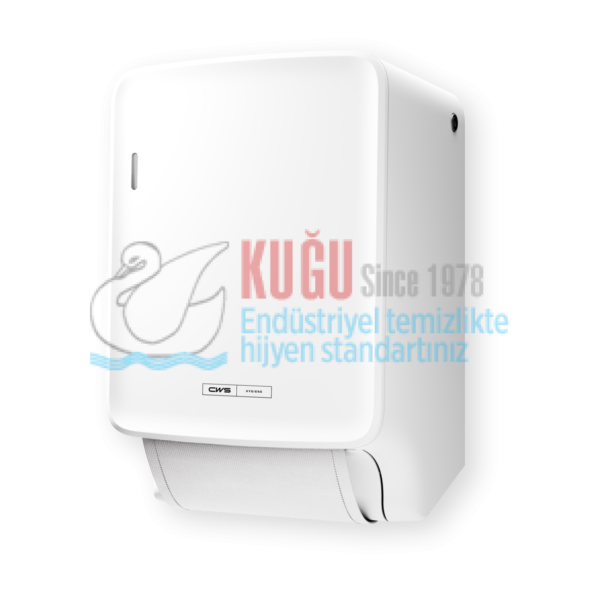 2541001700383 Beyaz Renk CWS Pureline Yıkanabilinir Kumaş Havlu Aparatı Dispanseri